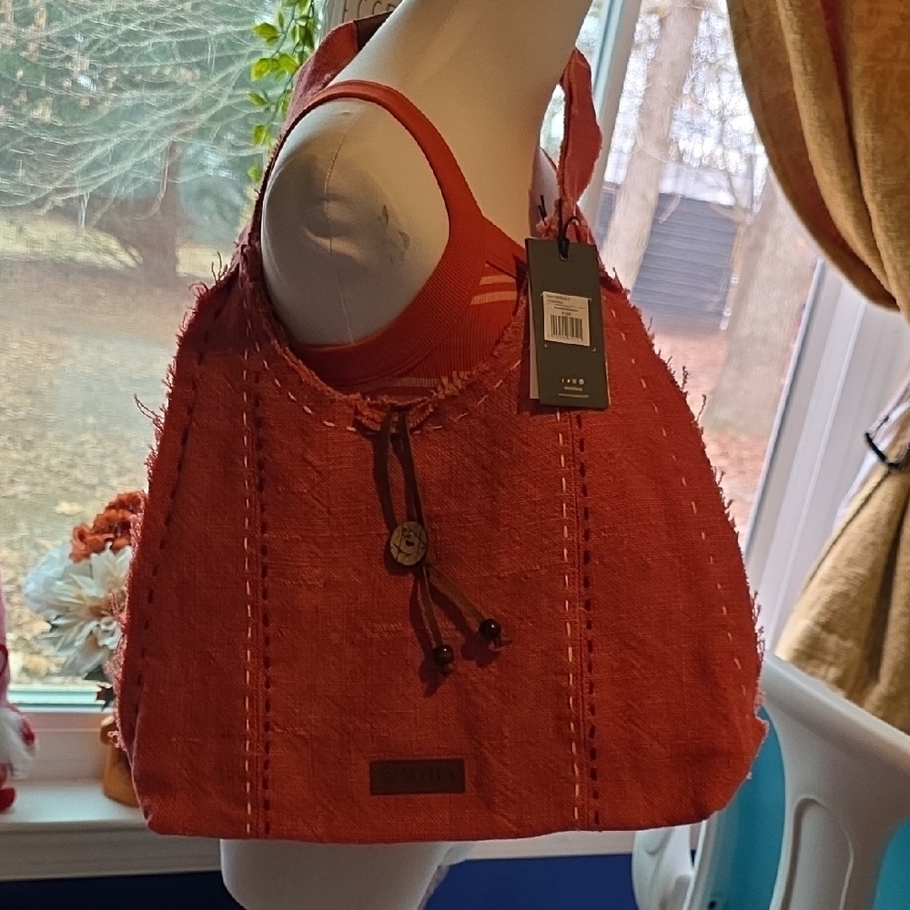 Myra Shoulder Bag with Frayed Edges
